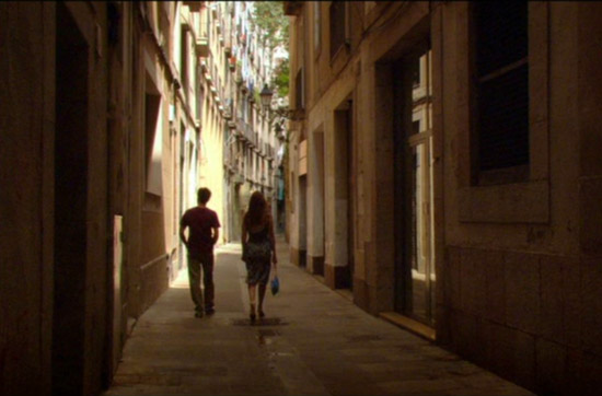 Romain Duris et Judith Godreche dans les ruelles de Barcelone